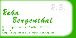 reka bergenthal business card